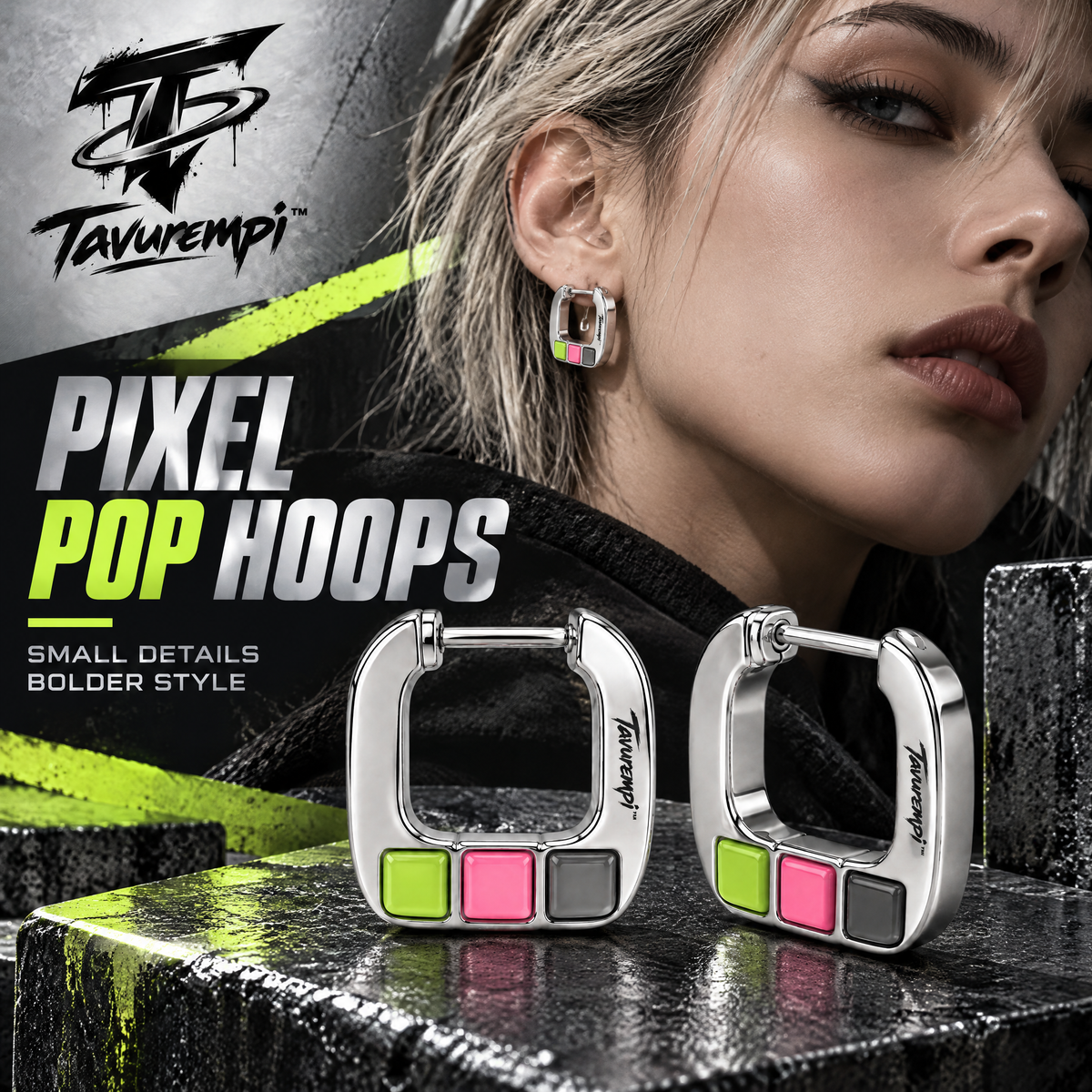 Tavurempi™ Pixel Pop Hoops
