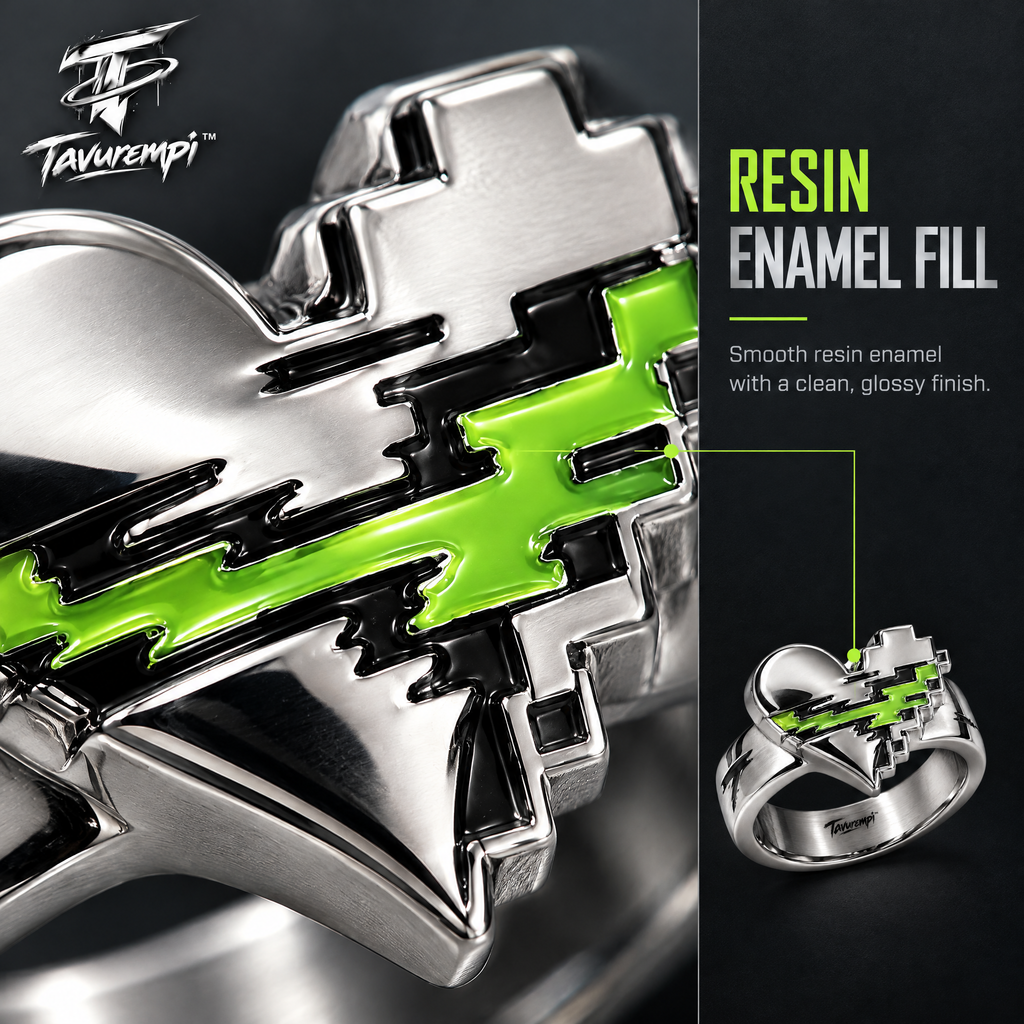 Tavurempi™ Glitch Heart Ring