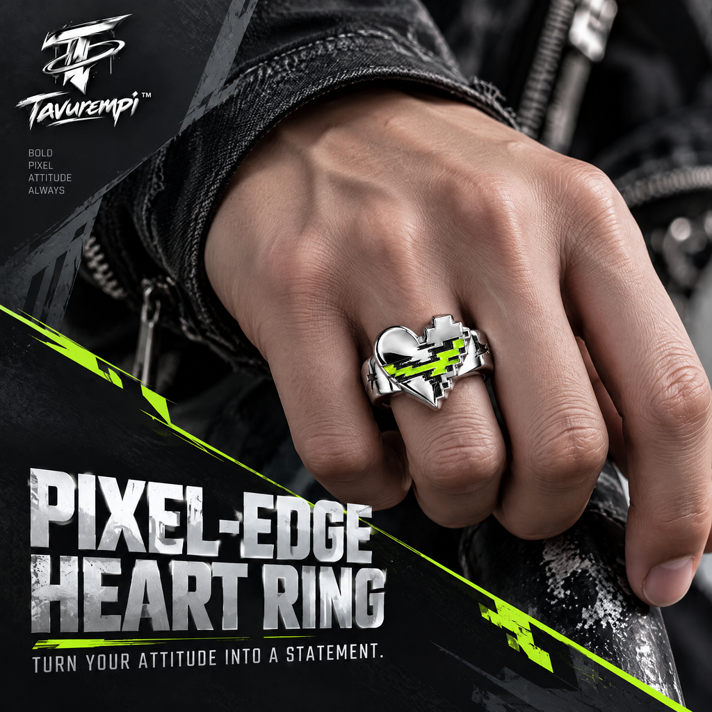 Tavurempi™ Glitch Heart Ring