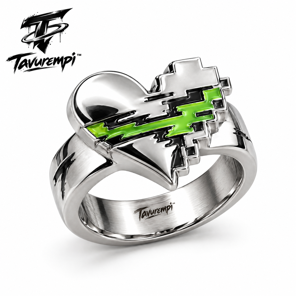 Tavurempi™ Glitch Heart Ring